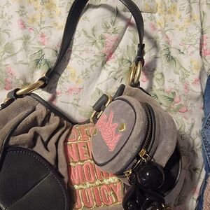 Juicy Couture Gray and Black Women's Bag